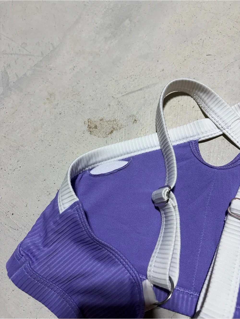 Abercrombie kids Purple Ribbed swimsuit top 11/12
